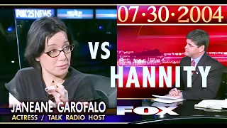 Janeane Garofalo vs Hannity at the 2004 Democratic Convention