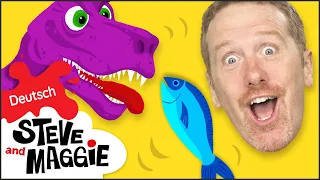 Dinosaurier Safari Spiel Geschichte von Steve and Maggie Deutsch für Kinder | Lernt Deutsch