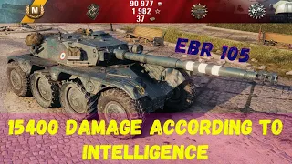 EBR 105 - 15400 damage according to intelligence #worldoftanks #wot #wotreplays #tank