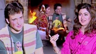 Hathkadi Action Scene Shooting | Govinda, Shilpa Shetty, Madhoo