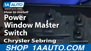 How to Replace Power Window Switch 01-04 Chrysler Sebring