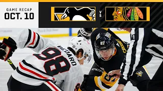 GAME RECAP: Penguins vs. Blackhawks (10.10.23) | Penguins Open Season Against Bedard