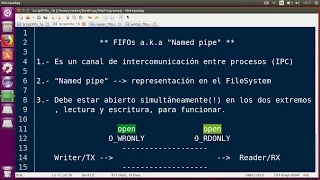 Programar C con FIFOs (IPC, named pipes) 1