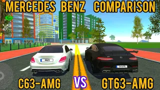 MERCEDES BENZ COMPARISON C63 AMG VS GT63 AMG| CAR SIMULATOR 2 #viral #gaming #trading
