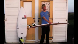 Pyzel Shadow Review and a couple waves. Board testing with Barnaby Cox