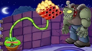 Plants vs Zombies Hack - 1 Repeater Fire vs Dr. Zomboss Fight!