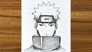 how to draw Yahiko from naruto step by step || naruto drawing easy || How to draw anime step by step