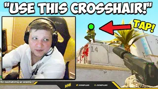 USE S1MPLE'S NEW CROSSHAIR FOR EASY 1 TAPS! 1000 IQ MOLLY! CSGO Twitch Clips