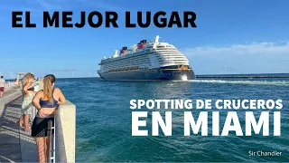 Salida del puerto de Miami de los cruceros
