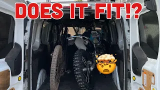 Ford transit connect, can it fit a dirt bike and a mountain bike???