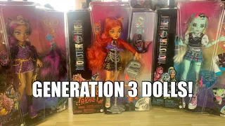 Monster High reboot dolls are GLORIOUS! (Generation 3 2022) - review! Toralei, Clawdeen, Frankie