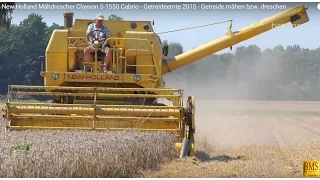 Cabrio Mähdrescher New Holland  Clayson S-1550 - Getreideernte 2015 - Getreide mähen bzw. dreschen