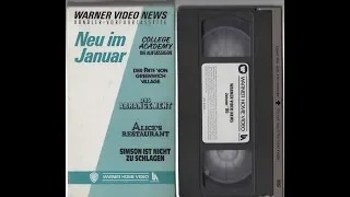 Warner Video News Januar 1986 VHS (Nick Nolte, Sean Connery, Kirk Douglas, Mickey Rourke)