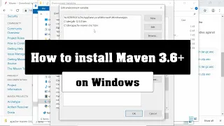 How to install Maven 3.6+ on Windows