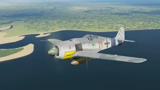 DCS World | WW2 | Storm of War | FW190 A-8 Bombs Beuzeville-au-Plain