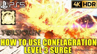 How to Use Conflagration Surge Level 3 FORSPOKEN Level 3 Magic | Forspoken Red Magic Spell Level 3