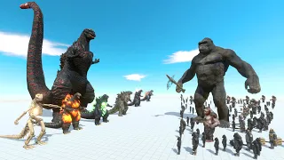 Godzilla Evolves VS King Kong and Monkey Team - Godzilla's final battle