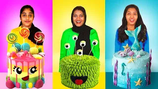 6 HAND CAKE DECORATING CHALLENGE 🤩 | COMIC CAKE | RAINBOW CAKE |ANIMAL CAKE | PULLOTHI