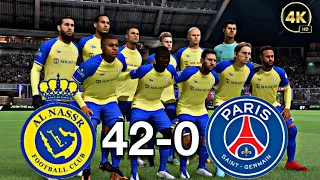 When Messi & Ronaldo & Haland & Mbape & all Super star play together Al Nasr vs Paris | EAFC24