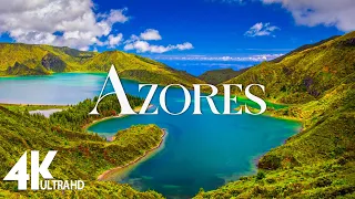FLYING OVER AZORES  (4K UHD) Nature Relaxation Film - Relaxing Piano Music - Natural Landscape