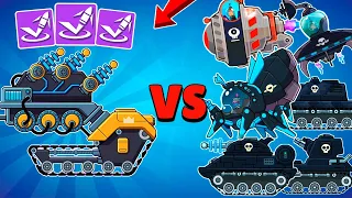 EPIC TANK BATTERY and BOUNCY BULLETS VS ALL BOSSES in Hills of Steel. Tank Boss Battle