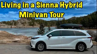 Living in a Toyota Sienna Hybrid - Minivan Tour | Full Time Nomad Van Life Vanlife