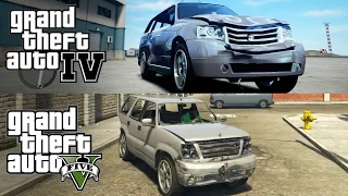 GTA V vs GTA IV [Car Damage Physics]