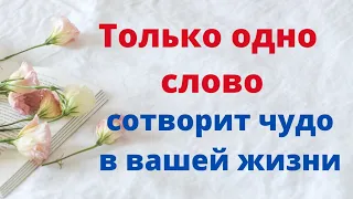 Только одно слово, сотворит чудо в вашей жизни. Обязательно скажите его.