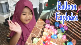 AISHA ADREENA SINGING FINGER FAMILY SONG Learn Color With a Cute Balloon & Exploding