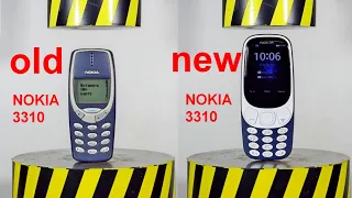 HYDRAULIC PRESS VS OLD AND NEW NOKIA 3310