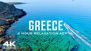 [4K] GREECE ðŸ‡¬ðŸ‡· 4 HOUR Aerial Relaxation Drone Film Î•Î»Î»Î¬Î´Î± with deep house 2023