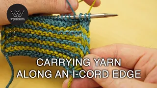 Carrying Yarn Along an I-cord Edge