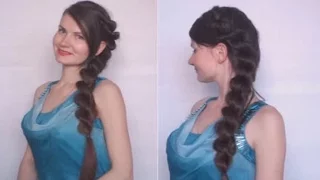 Прическа с плетением косы жгут Hairstyle with braids braided harness Viva Woman