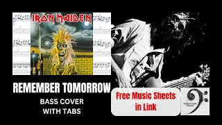 Remember Tomorrow by Iron Maiden - Bass Cover (tablature & notation included)