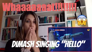 Dimash singing "Hello" (Reaction Video)