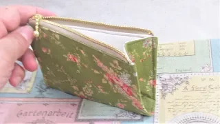 小さなマルチポーチ作り方 マチあり　DIY How to make a pouch  Zipper Pouch Tutorial