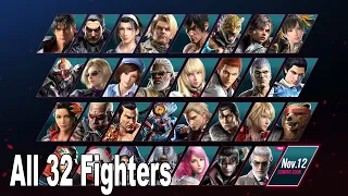 Tekken 8 All 32 Launch Fighters Gameplay Trailers