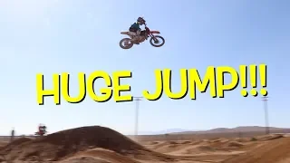 13 yo kid goes HUGE on a dirt bike!!! Dangerboy Deegan Super Mini SX!