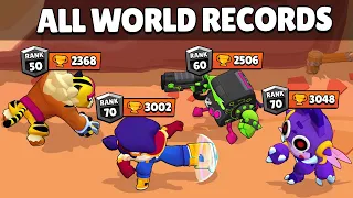 All World Records on BRAWLERS🏆(2017-2022) - Brawl Stars