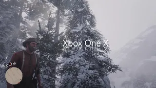 Red Dead Redemption 2 : Xbox One X vs PS4 Pro  4K Snow Comparison