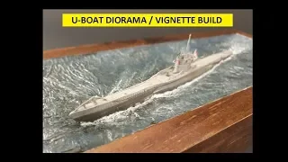 Revell 1/350 Type VIIc German U-boat Diorama. Ocean scene build
