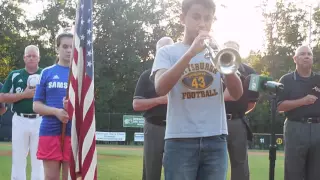 The Star Spangled Banner King Performs for the Big Train All Star Game
