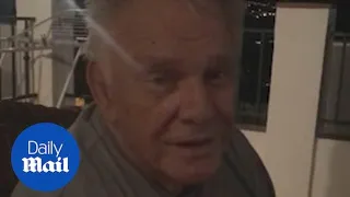 Last known footage of Freddie Starr outside his apartment in Spain