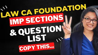 Negotiable Instrument Act 1881 | Most Important Questions List | CA Foundation Business Law 2024