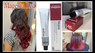 Magenta Red Hair Color कैसे करें | hair color without prilightning | step by step full tutorial
