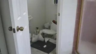 Семейную пару разбудил громкий хлопок, когда они зашли в туалет то застали там полную разруху