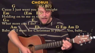 All I Want For Christmas Is You (Mariah Carey) Strum Guitar Cover Lesson with Chords/Lyrics