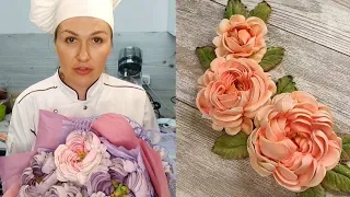 🌸🌿🍇Пионы из зефира в корейской технике💕🌴Marshmallow peonies💜 от Карины Загоскиной @school.pekarina