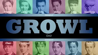 EXO (엑소) - Growl (으르렁) [Color Coded Han_Rom_Eng]