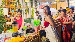 The Most Famous Smoothie Girl in Bangkok | Jodd Fairs 2023 | Thailand Street Food